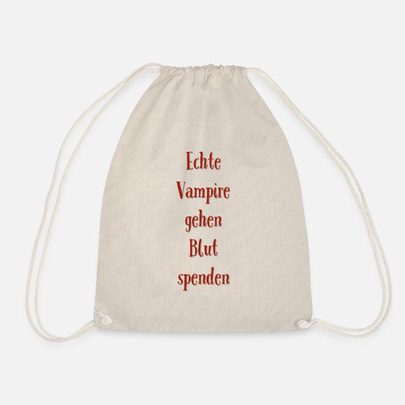Echte Vampire gehen Blut spenden - Turnbeutel - Natur