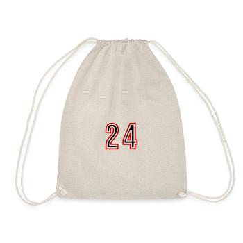 24 Number Years Jersey - Drawstring Bag - nature - Front