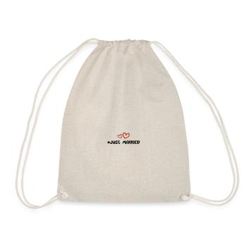 Coeur de mariage juste marié - Sac de sport léger - nature - Devant