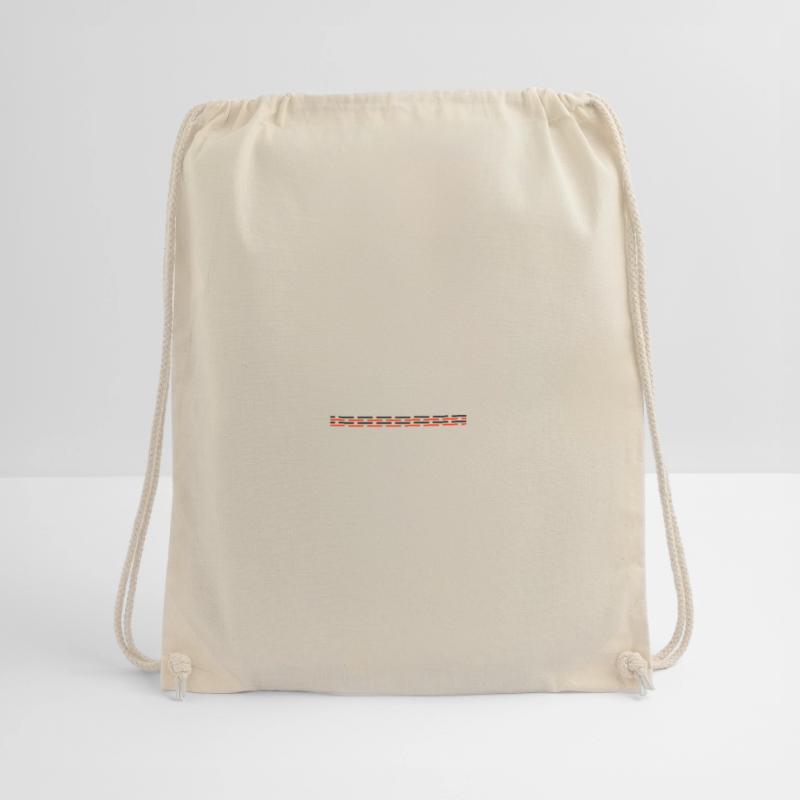 Line dashed Drawstring Bag