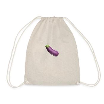 Blurred Eggplant Emoji - Drawstring Bag - nature - Front