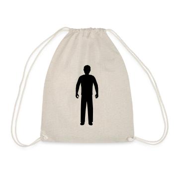 Umriss Mann Silhouette - Turnbeutel - Natur - Vorne