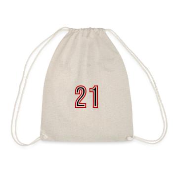 21 Number Years Jersey - Drawstring Bag - nature - Front