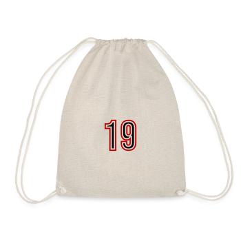 19 Number Years Jersey - Drawstring Bag - nature - Front
