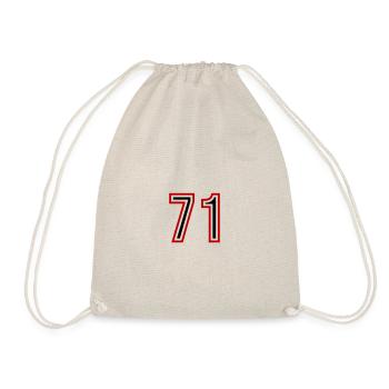 71 Number Years Jersey - Drawstring Bag - nature - Front