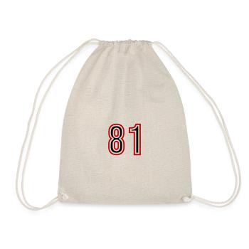81 Number Years Jersey - Drawstring Bag - nature - Front
