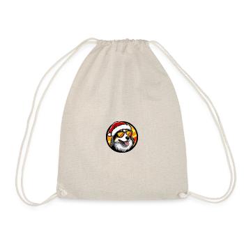 Australian Shepherd Dog Christmas Cool - Drawstring Bag - nature - Front