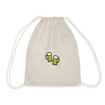 Beer Beer Mug Symbol Drinking Beer Glass - Drawstring Bag - nature - Front