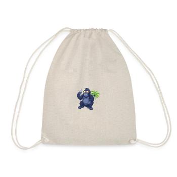 Gorilla Summer Beach Comic - Drawstring Bag - nature - Front