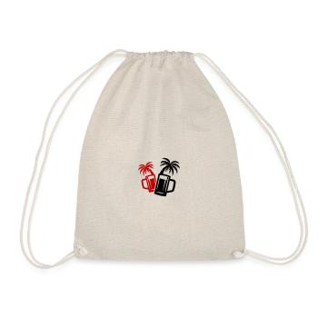 Beer Beach Palm Trees - Drawstring Bag - nature - Front
