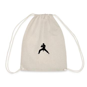 Karate Sport Silhouette - Drawstring Bag - nature - Front