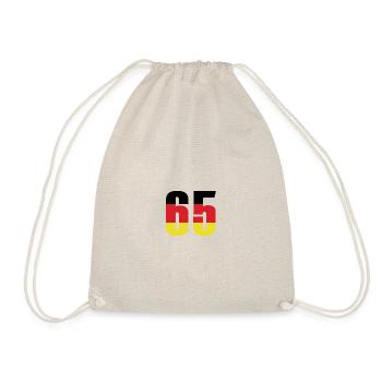 65 Zahl Deutschland Trikot - Turnbeutel - Natur - Vorne