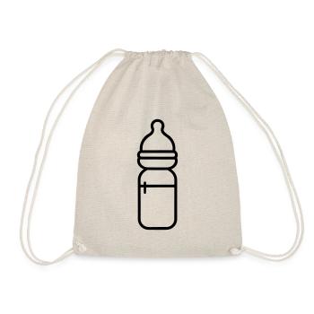 Flasche - Turnbeutel - Natur - Vorne