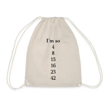 I'm so "Lost" / Lost Series / Lost Numbers / 4 8 15 16 - Drawstring Bag - nature - Front