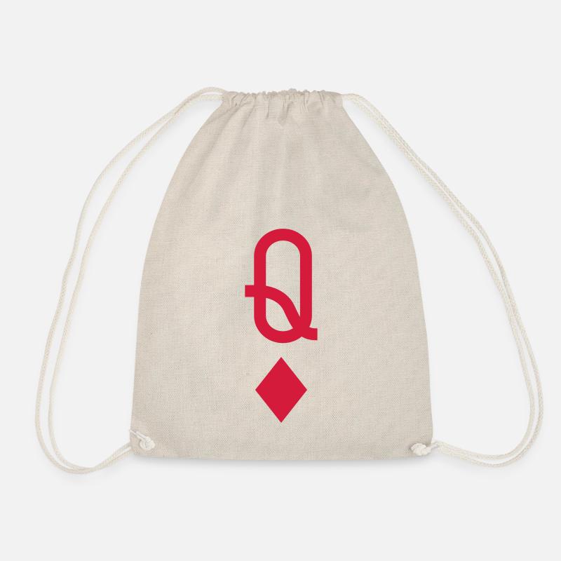 Checked lady - Drawstring Bag - nature
