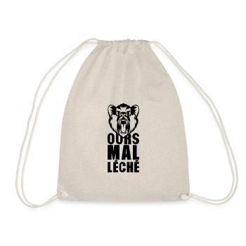 bear bad leche expression quote 0 - Drawstring Bag - nature - Front