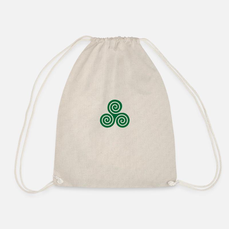 Triskelion green - Drawstring Bag - nature