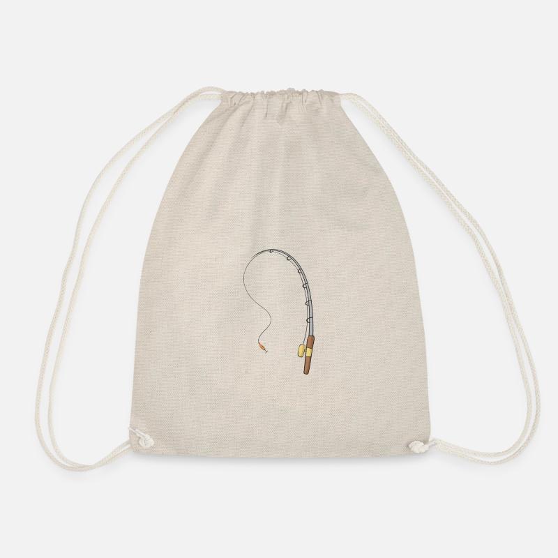 fishing rod - Drawstring Bag - nature