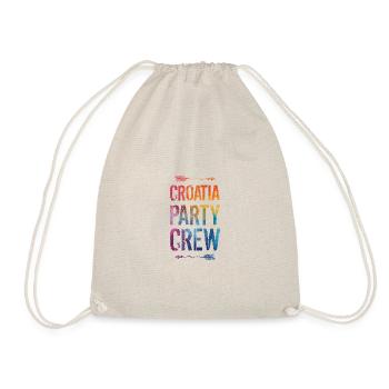 Croatia Party Crew Saying - Drawstring Bag - nature - Front