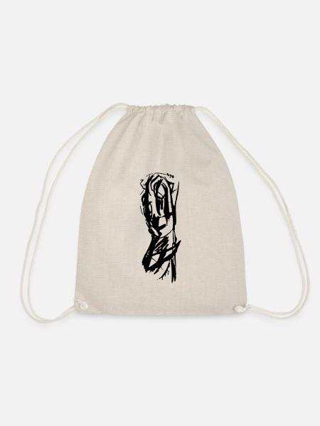 Artistic abstract artwork woman - Drawstring Bag - nature