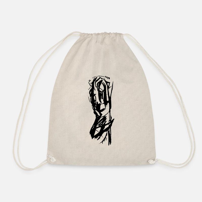 Artistic abstract artwork woman - Drawstring Bag - nature