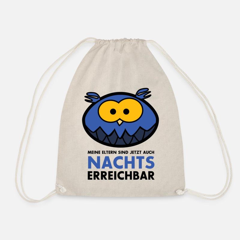 J Baby saying "Parents now also reach NIGHT" - Drawstring Bag - nature
