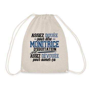 Monitrice d'équitation Métier Cheval Equestre - Sac de sport léger - nature - Devant