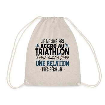 Triathlon Triathlète Natation Vélo Course Humour - Sac de sport léger - nature - Devant
