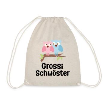Grossi Schwöster Schweizdeutsch Schweiz - Turnbeutel - Natur - Vorne