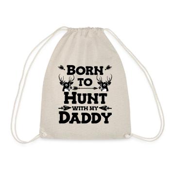 Born to go hunting with dad Young hunters - Drawstring Bag - nature - Front
