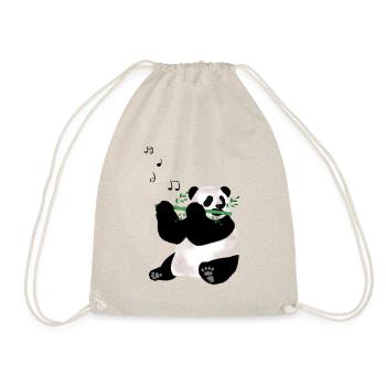 Panda qui joue de la flûte - Sac de sport léger - nature - Devant