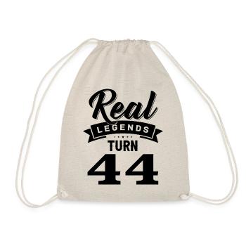 Real legends turn 44, 44 birthday - Drawstring Bag - nature - Front