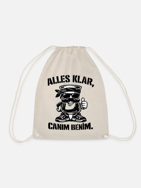 Alles klar, Canım Benim – Türkisches Teeglas  - Turnbeutel - Natur