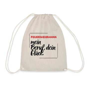 Feuerwehrmann - mein Beruf, dein Glück. - Turnbeutel - Natur - Vorne