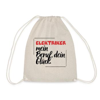 Elektriker - mein Beruf, dein Glück. - Turnbeutel - Natur - Vorne
