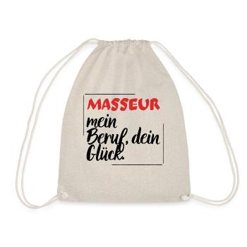 Masseur - Mein Beruf, Dein Glück. - Turnbeutel - Natur - Vorne