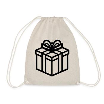 Kleine Geschenkbox - Turnbeutel - Natur - Vorne