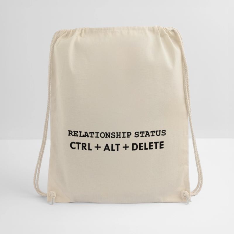 Relationship status CTRL ALT DELETE Drawstring Bag