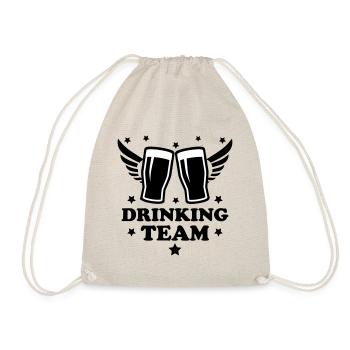 12 Drinking Team zwei glas Bier Prost - Turnbeutel - Natur - Vorne