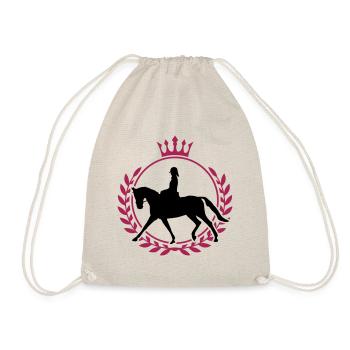 équitation, silhouette, blason, logo - Sac de sport léger - nature - Devant