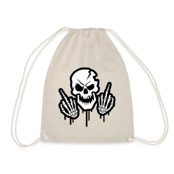 Squelette Majeur Tête de mort Symbole - Sac de sport léger - nature - Devant