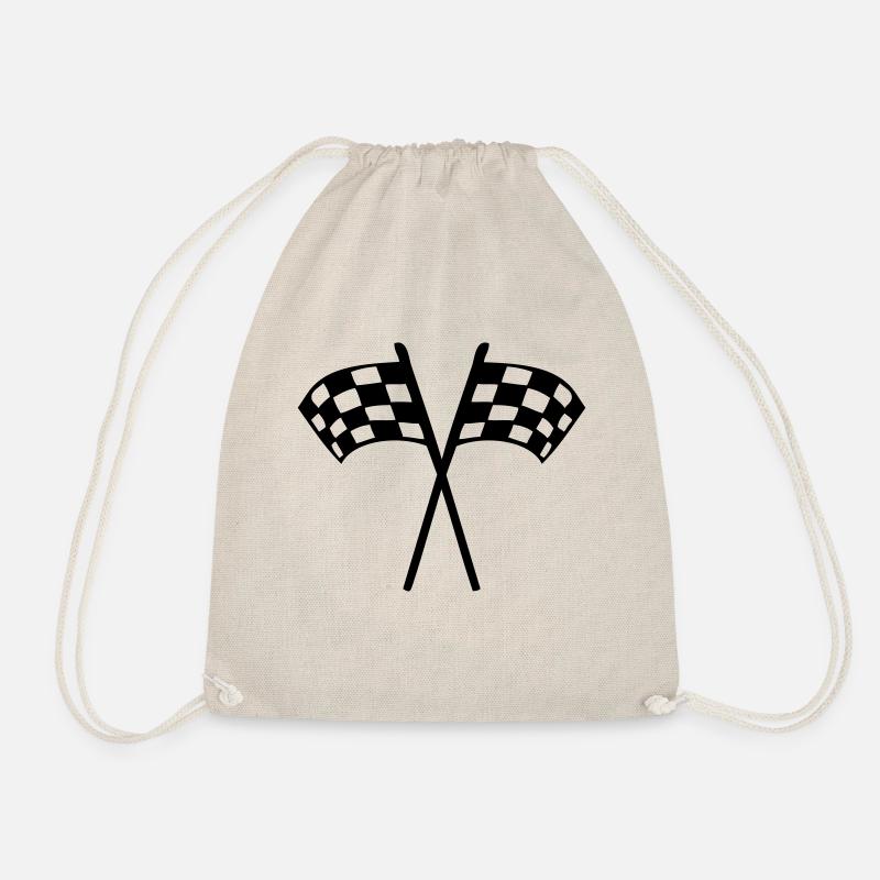 checkered flag - Drawstring Bag - nature