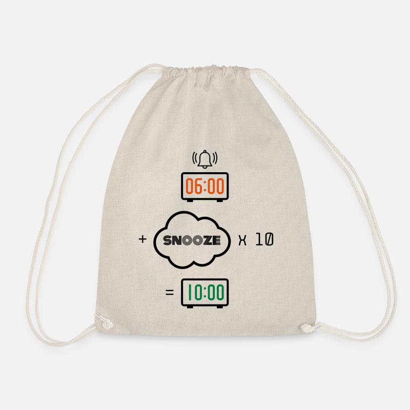 Snooze formula alarm clock - Drawstring Bag - nature