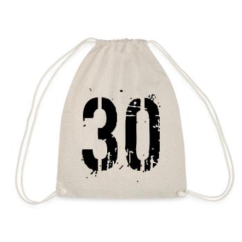 30 Number 30 - Drawstring Bag - nature - Front
