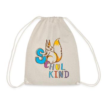 Schoolchild Squirrel - Drawstring Bag - nature - Front