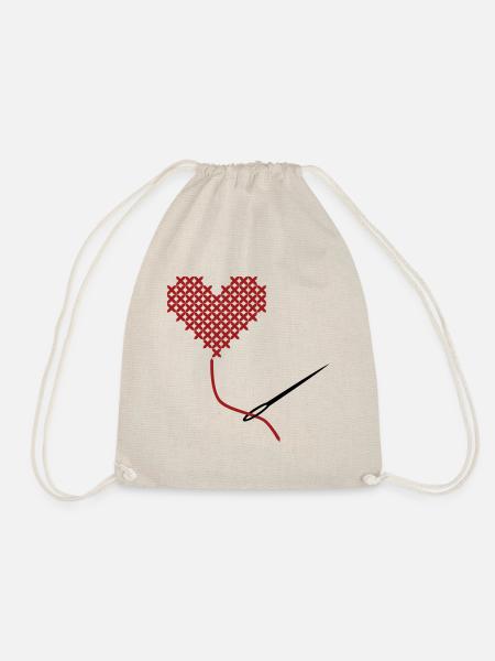 Mit Liebe nähen - Turnbeutel - Natur