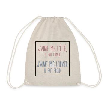 Été et hiver - j’ai chaud, j’ai froid - Sac de sport léger - nature - Devant