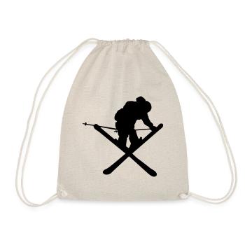 Skiing, skiing, freestyle skiing - Drawstring Bag - nature - Front