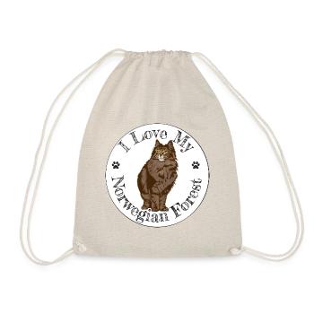 J’aime ma forêt norvégienne brune - Sac de sport léger - nature - Devant