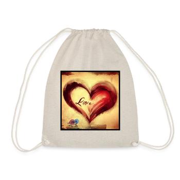L’amour est si doux! Amour Mignon coeur Kunst Art - Sac de sport léger - nature - Devant